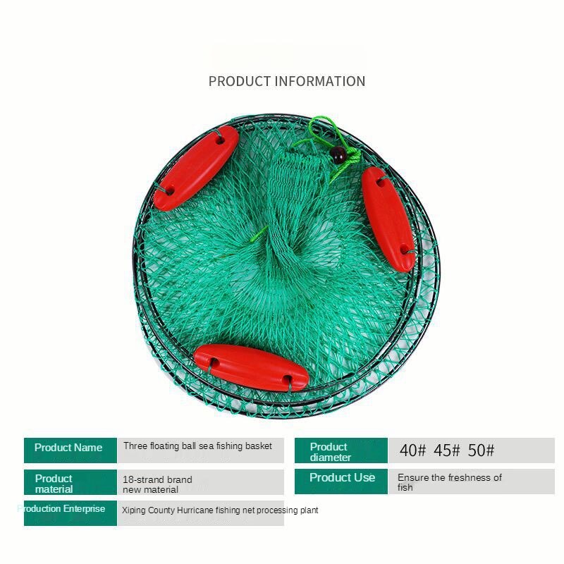 Filets de pêche en fil de plastique, trois flotteurs, Protection de compétition, multi-flotteur