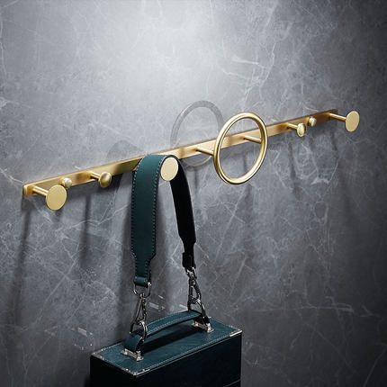 Styl europejski miedziany wieszak ścienny brelok złoty akcesoria łazienkowe ręcznik haczyk na ubrania wieszak na płaszcze klasyczna ściana haki WF-25032: złoto