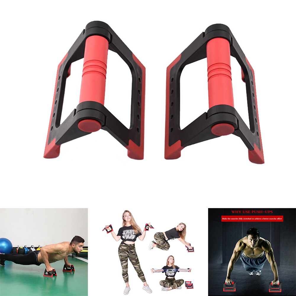 1 par push up barer skridsikre pushups brede greb komfort greb træningsudstyr roterende cirkulært push-up beslag: Default Title