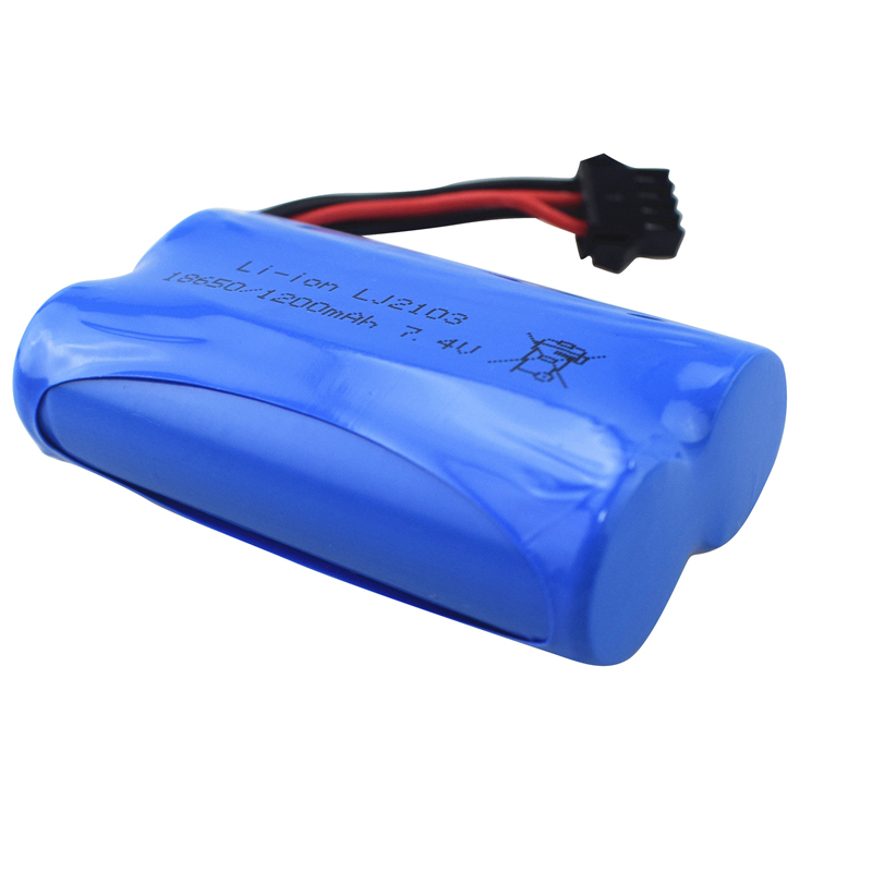 Batteria al litio 1/2/3/5 pezzi 7.4V 1200mAh per barca RC senza fili EC08, modello di navata, batteria al litio ad alta velocità di ricambio per modello di auto