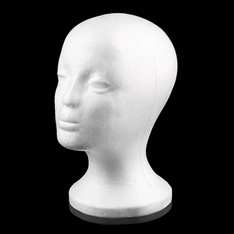 Plus size praktisch schuim vrouwelijk mannequin hoofd voor pruiken bril pet display houder standaard model piepschuim hoofd