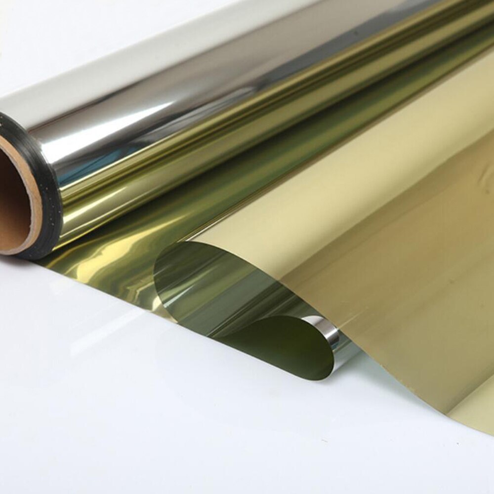 90x200 cm Mirrored Effect Goud Zilver Solar Tint Reflecterende Glasfolie Privacy Tint voor Home Office winkel Glas