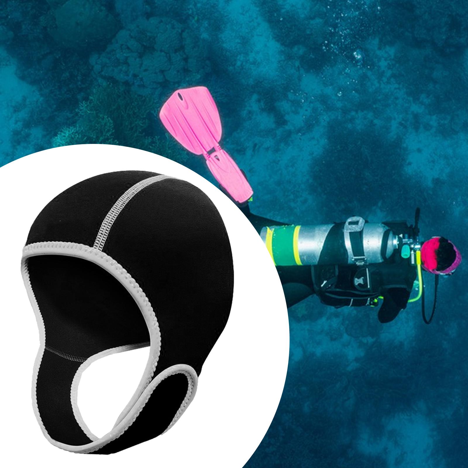 Dykhuva badmössa 3mm neopren termisk våtdräktshuva bekväm att hålla håret rent elastisk surfhatt för vattensporter