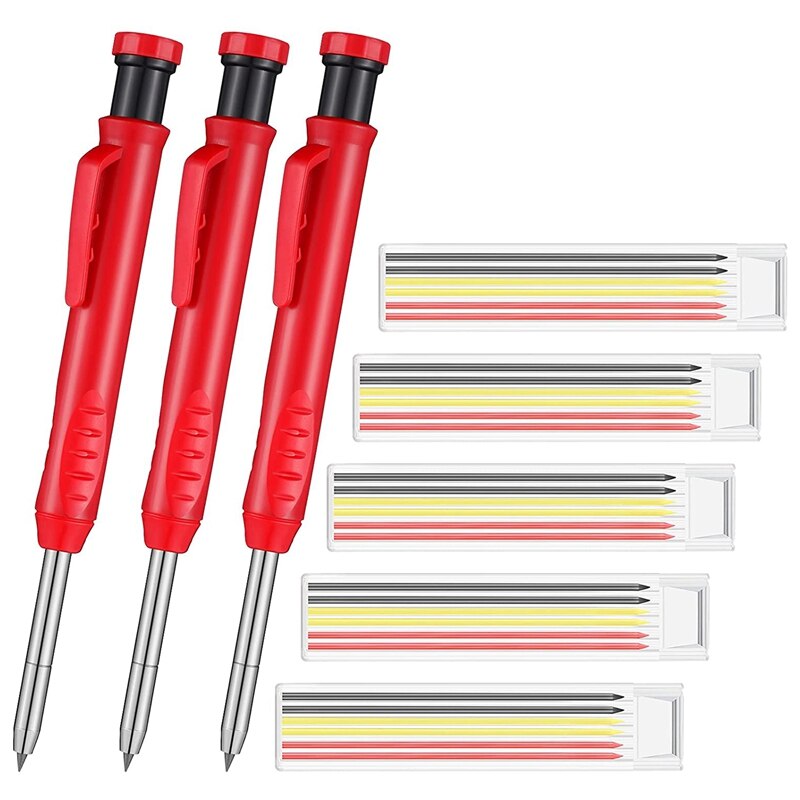 4 Pieces Solid Carpenter Pencil Construction Carpenter Marker for Wood Marker Drawing Scriber Woodworking Architect