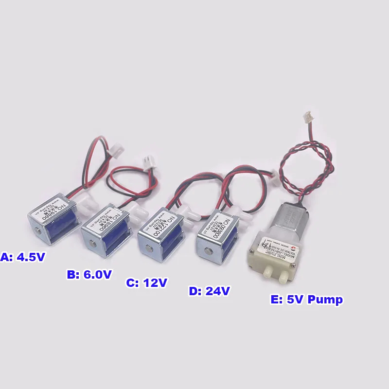 Mini électrovanne électromagnétique DC, 4.5V, 6V, 12V, 24V, normalement fermée, N/C, contrôle de débit, vanne d'eau