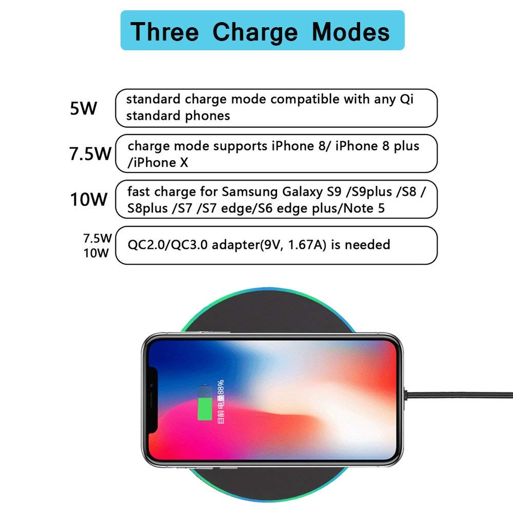 Voor Blackview BV6800 Pro BV5800 Pro BV9500 Pro Nexus4 10W Qi Draadloze Oplader Voor Iphone X Xr Quick Opladen dock Charge Station