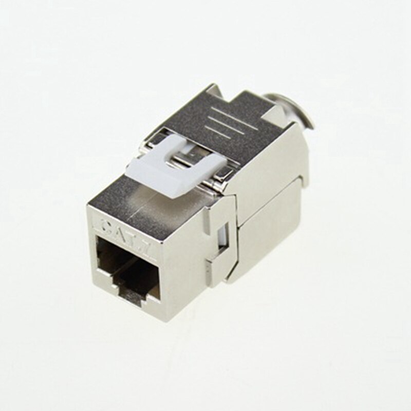 12 Pcs RJ45 Keystone Cat7 Cat6A Afgeschermde Ftp Zinklegering Module Netwerk Keystone Jack Connector Adapter 10Gb Netwerk