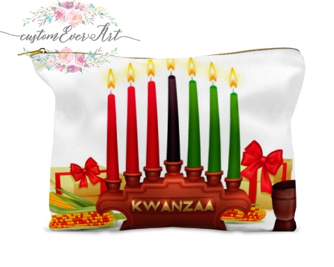 Kwanzaa bolsa de cosméticos estuche de cosméticos bolsa de maquillaje bolsa de viaje Linda para de mujer