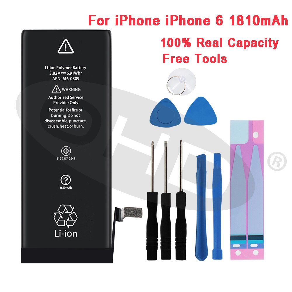 Più nuovo Batteria Al Litio Per Apple iPhone 6 S 6 7 5S 5 7 7P 6P 8P X Batterie Mobile Per iphone X 5 5s 6 s Interna Del Telefono Bateria