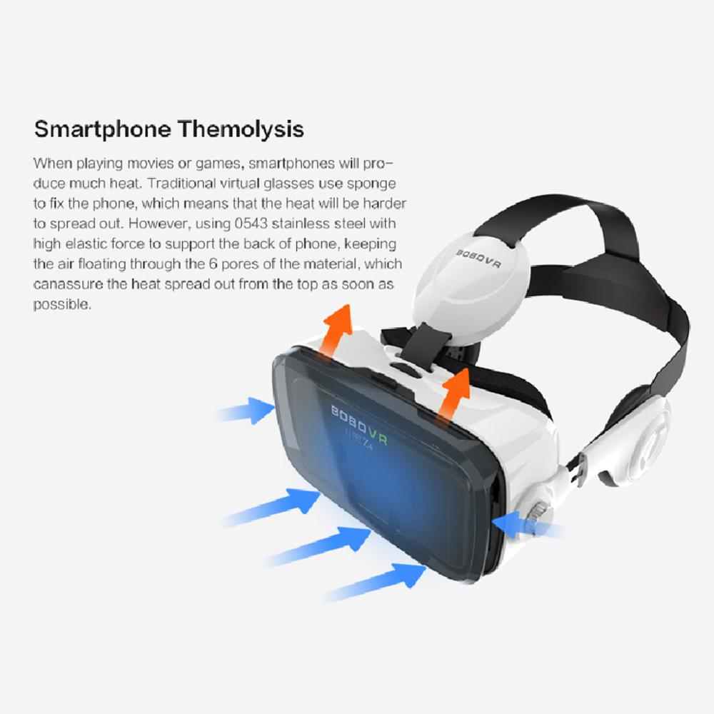 Bobovr-capacete de realidade virtual 3d de couro, bobo vr z4/z5/z6, celular de 4 a 6 polegadas, fone de ouvido estéreo, telefone móvel, óculos virtuais