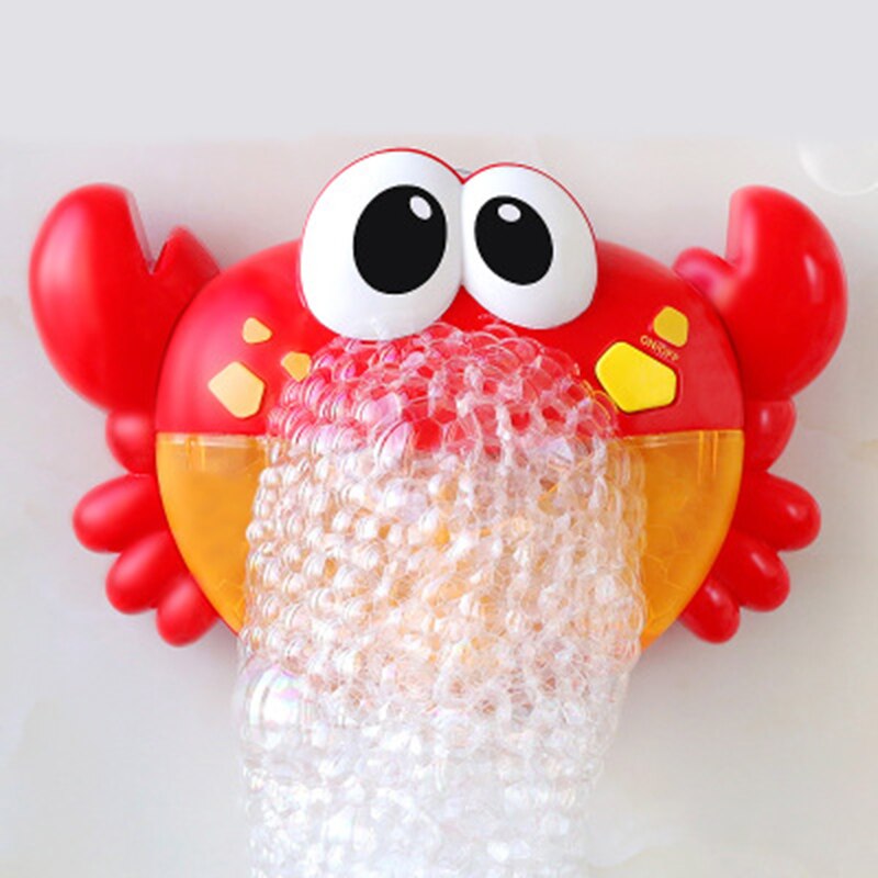 Børn boble maskine krabbe med musik børn badelegetøj sæbe automatisk boble maker baby badeværelse legetøj