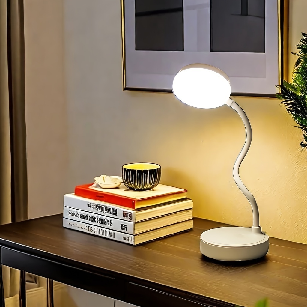 USB opvouwbare tafellamp Draagbare bureaulamp Ondersteuning 3-kleuren Traploos dimmen Oogbescherming Slaapkamer Lezen Bedlampje