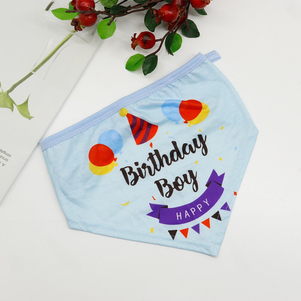 Bandana d'halloween anniversaire pour chien, bavoir de noël pour chien, marguerite, chat, accessoires pour animaux de compagnie, petit, moyen et grand gabarit: Boy Length 80cm