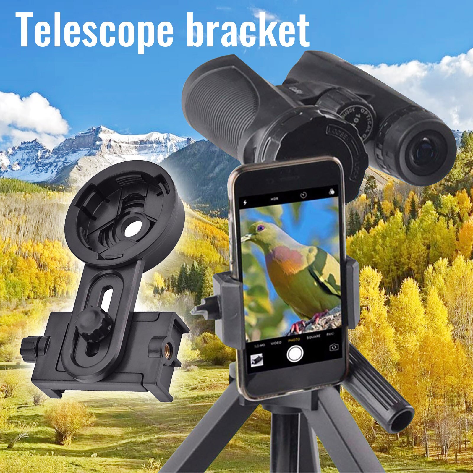 Universal Cell Phone Adapter Clip Mount Astronomical Telescope Spotting Auxiliary Camera Clip Accessories Mobile Phone Clip