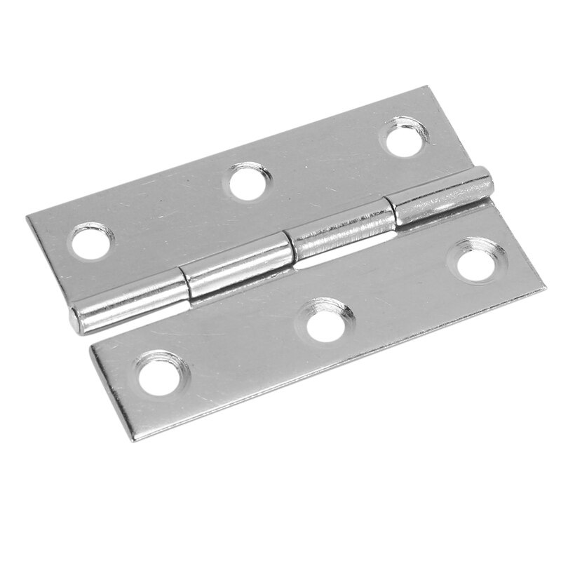 2.5 inches Long 6 Mounting Holes Stainless Steel Butt Hinges 20 Pcs (Pack of 20)