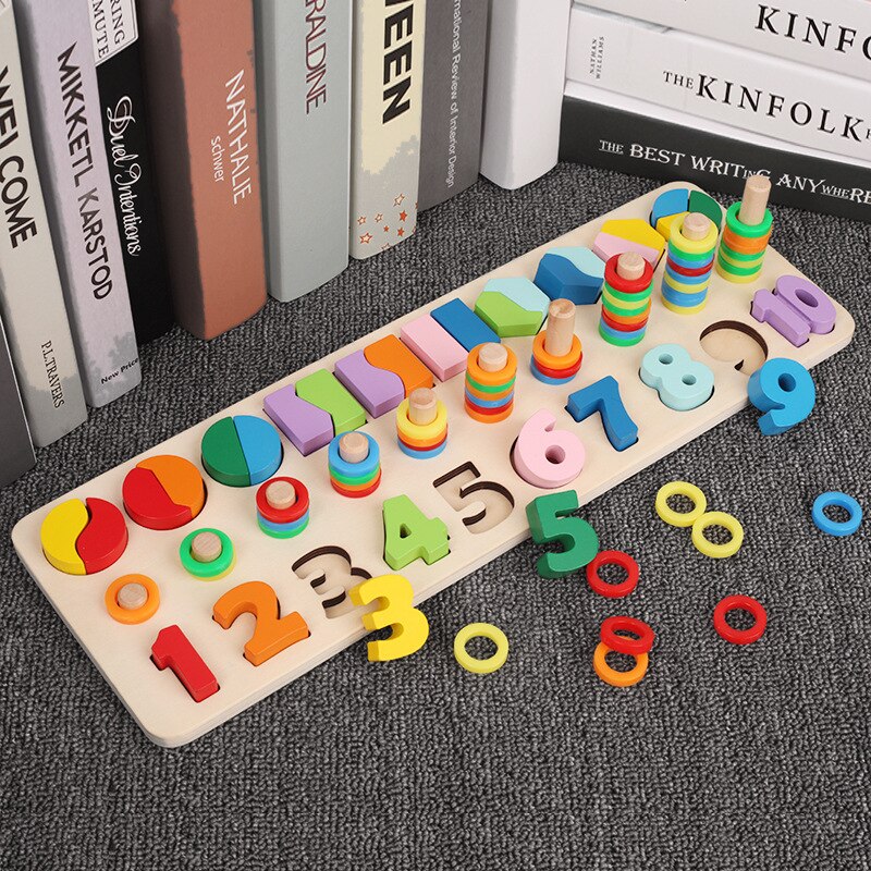 Vroeg Leren Speelgoed Jongens en Kinderen Kids Ontwikkelen Hersenen Puzzel Vorm Digitale Matching Game Speelgoed voor Kinderen