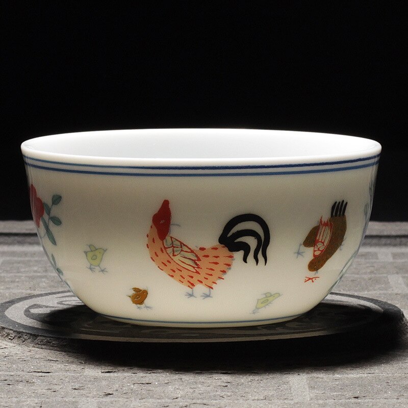 Jingdezhen Cup Ceramic Single Tea Cup Master Cup Cup Pin Ming Bei Forming Of Dou Cai Ji Gang Bei Double Wall Beer Glass: 2