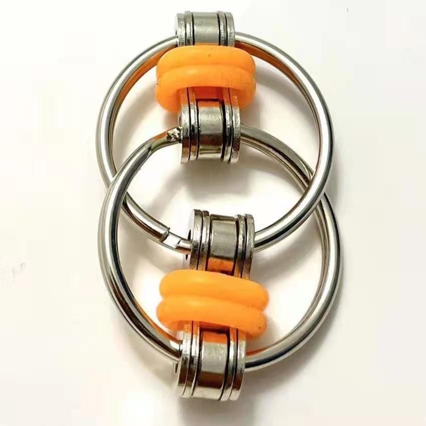 1Pc 5 Kleuren Grappig Creatief Speelgoed Fidget Speelgoed Bike Chain Fidget Speelgoed Voor Autisme Adhd Stress Handen Grappige Speelgoed voor Kinderen Gxe: Oranje