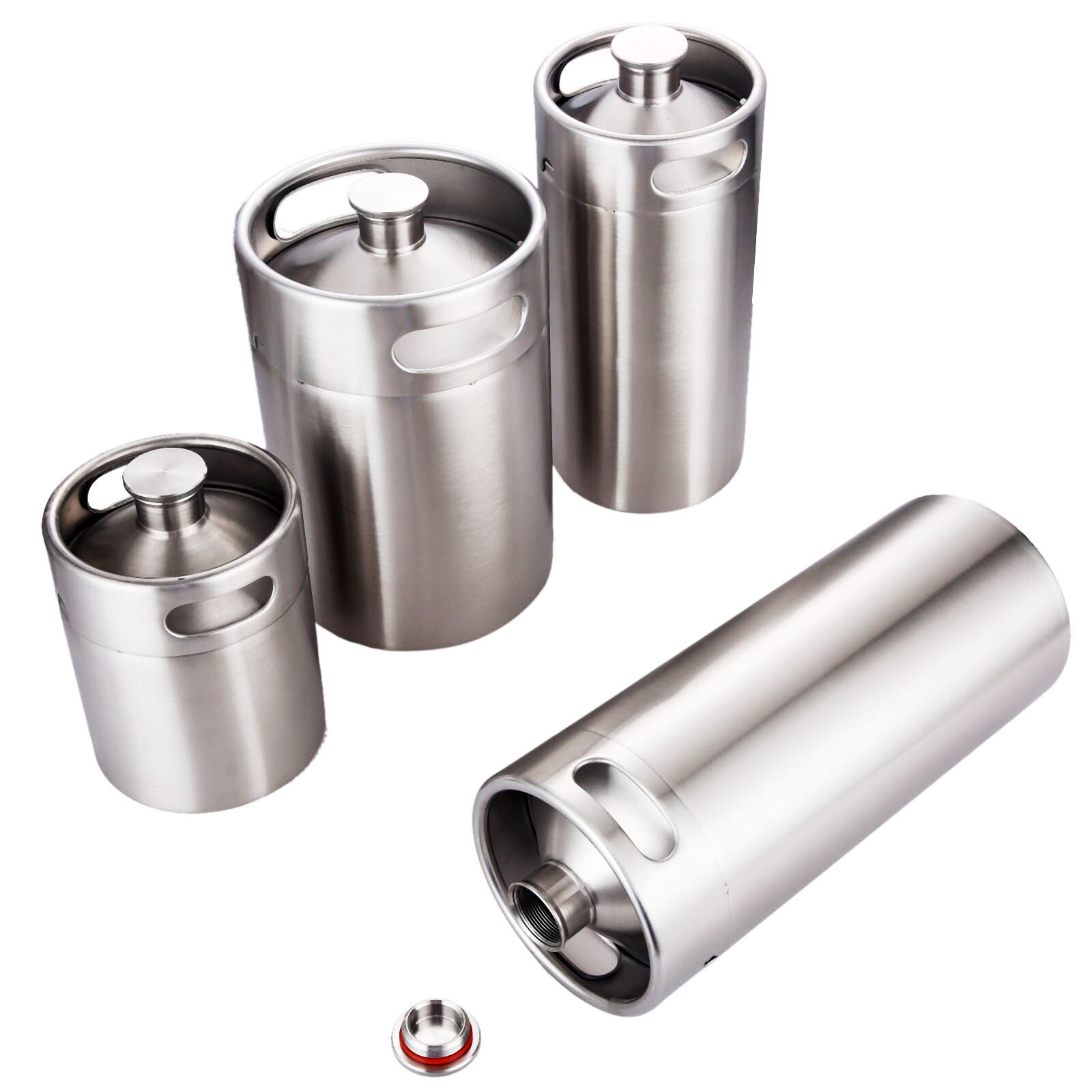 Mini fût de bière pressurisé en acier inoxydable, 1 pièce, 2/3.6/4/5L, portatif, pour brassage à domicile, outil de Bar