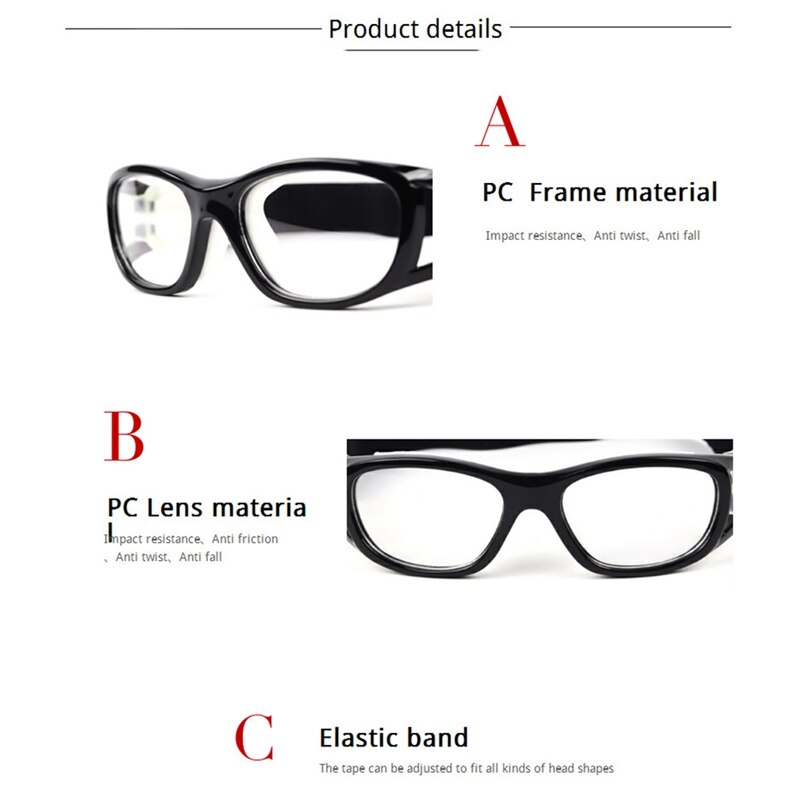 Lunettes enfants réglables ultra-léger coupe-vent Anti-poussière Anti-buée sécurité de protection pour Football volley-ball Baseball basket-ball