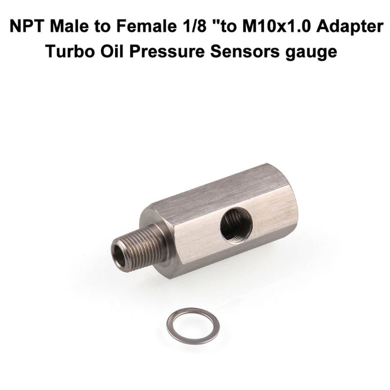 1/8 "BSPT Olie Druk Sensor Tee tot NPT Adapter Turbo Supply Feed Lijn Gauge T