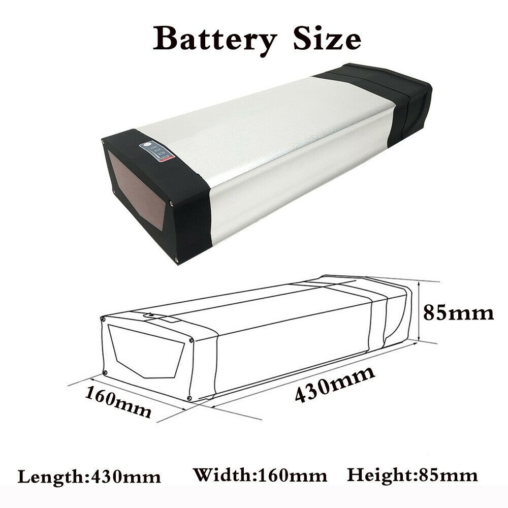 Batteri-kasse ebike batterier 48v hus høj kapacitet el cykel batteri boks 117 stk 18650 celle