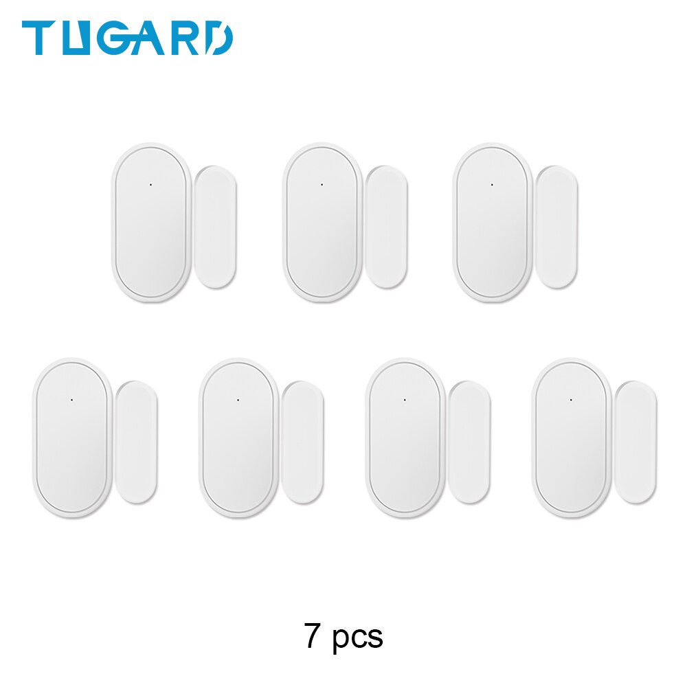 TUGARD-Sensor inalámbrico D30 para ventana y puerta, sistema de alarma de seguridad para el hogar, Control remoto por aplicación, 433mhz: YK-044-D30-7pcs