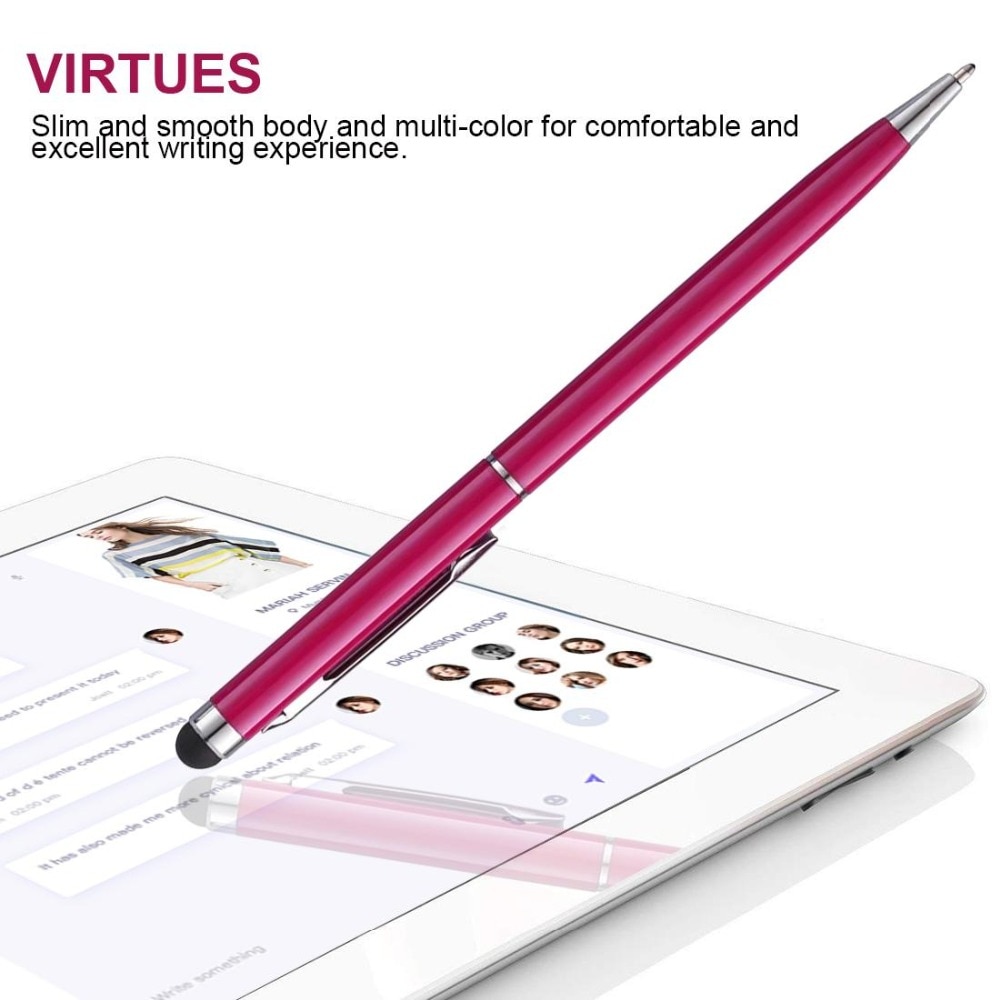 12 couleurs 1 pièces 5 pc/10 pièces 2 en 1 stylo à bille écran tactile stylet utile 2 en 1 tablette stylo pour Pad téléphone intelligent