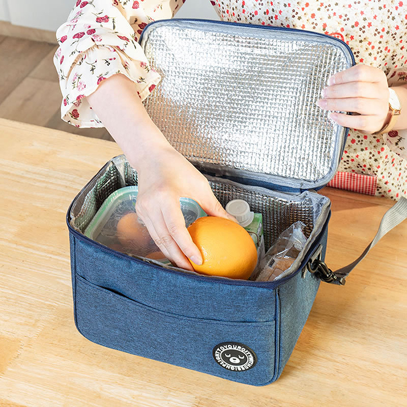 Izolowane pudełko na Lunch mężczyźni kobiety Travel Portable Camping torba na piknik zimne jedzenie Cooler torba termiczna dzieci izolowane etui z paskiem 1PC
