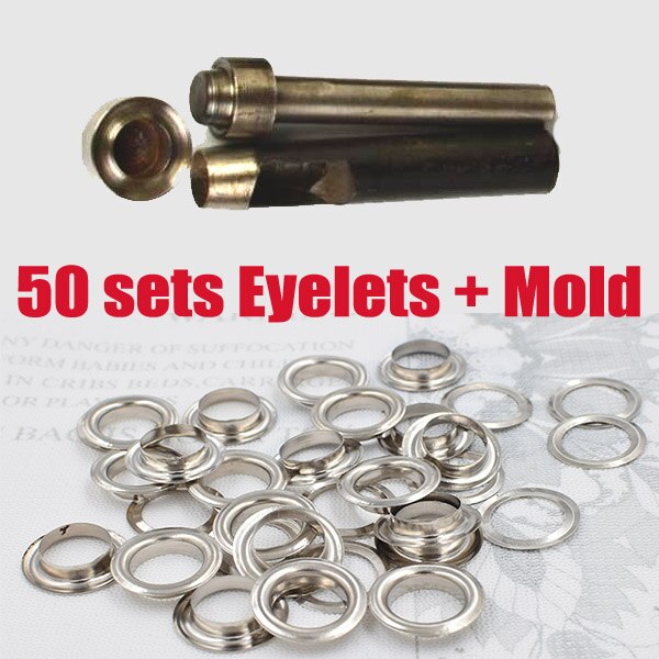 (50 set/lote) diámetro interior 20 mm poros de Metal ojales ropa y accesorios ojales anillos remaches tela de sombra ventilación: Plata antigua
