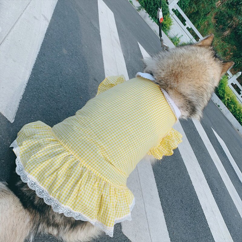 Spring Summer Dog Dress Puppy Pet Clothes for Medium Large Dogs Costume Labrador Golden Retriver Large Dog Dresses Disfraz Perro