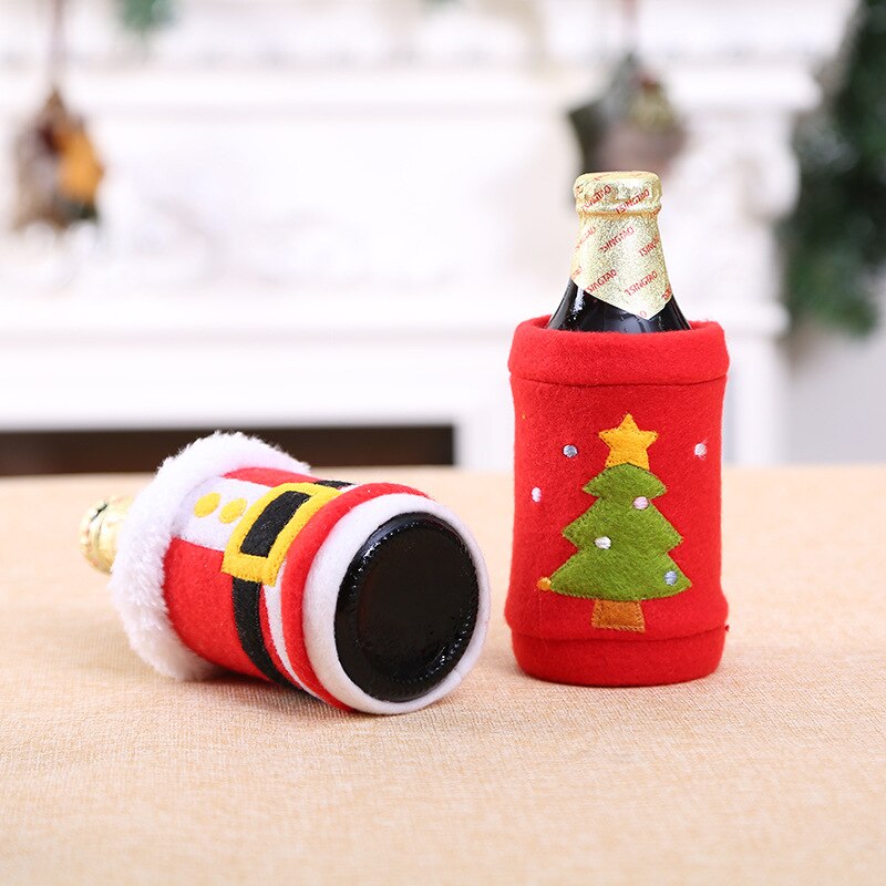 Kerst Cola Soda Beschermhoes Hoge Geborsteld Doek Beschermende Shell Fles Mouw Beschermende Shell