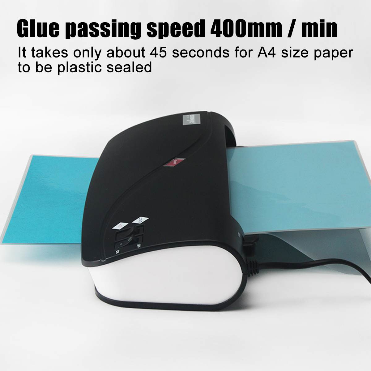 Office Laminator Cold Laminator Machine for A4 Document Photo Poster Postcard Packaging Plastic Film Roll Laminator 220V