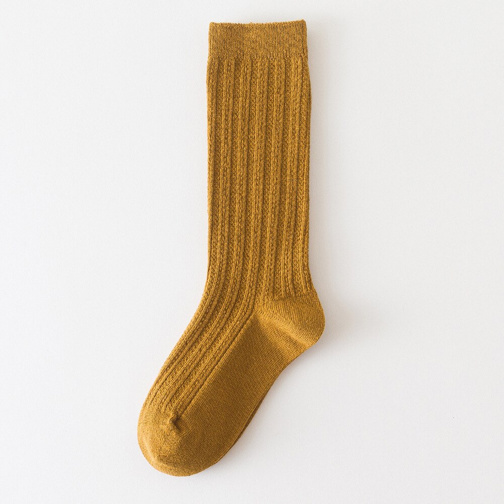 Kids Kinderen Katoenen Kniekousen Voor Meisjes Solid Gestreepte Baby Meisje Kniehoge Sokken Winter Sokken Voor Jongens Half sokken