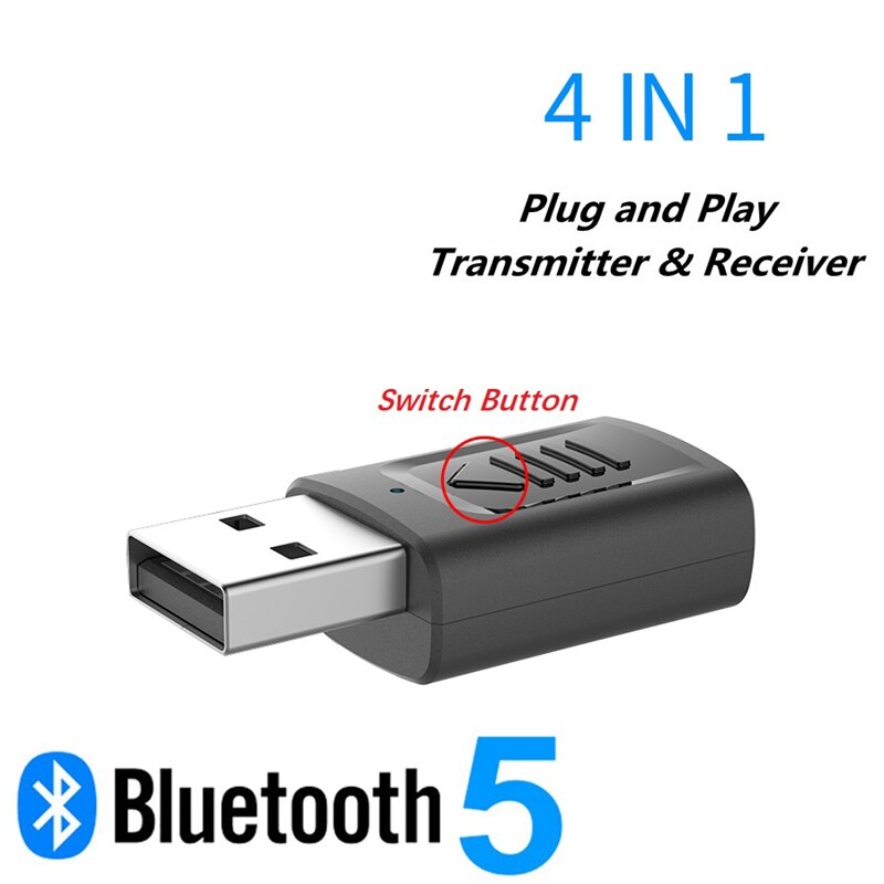 4-in-1 USB Bluetooth Sender Bluetooth Empfänger 5,0 PC TV o Absender: Ursprünglich Titel