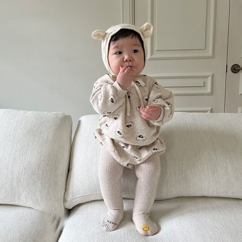 2022 Koreanischen Stil Frühling Neugeborenen Baby Kleidung Säuglings Kleinkind Jungen Mädchen Fuß Gamaschen Große Lächeln knapp freundlicher Strumpfhosen