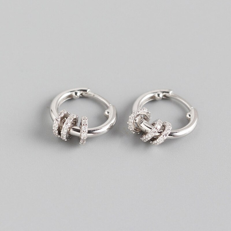 Roxi Oorbellen Voor Vrouwen Oor Piercing Kleine Hoepel Oorbellen Cirkel Oor Bone Oorbellen Zilver 925 Sieraden Boucle D&#39; Oreille Femme: Zilver