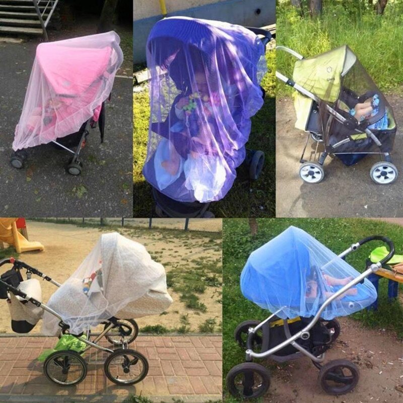 Cortina antimosquitos para cochecito de bebé, mosquitera para cochecito de bebé, cubierta para carro, cuidado de insectos, 150cm