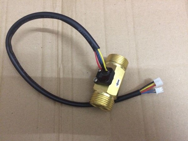 G3/4" DN20 Brass flow rate Hall flow sensor meter with NTC temperature mearsuring
