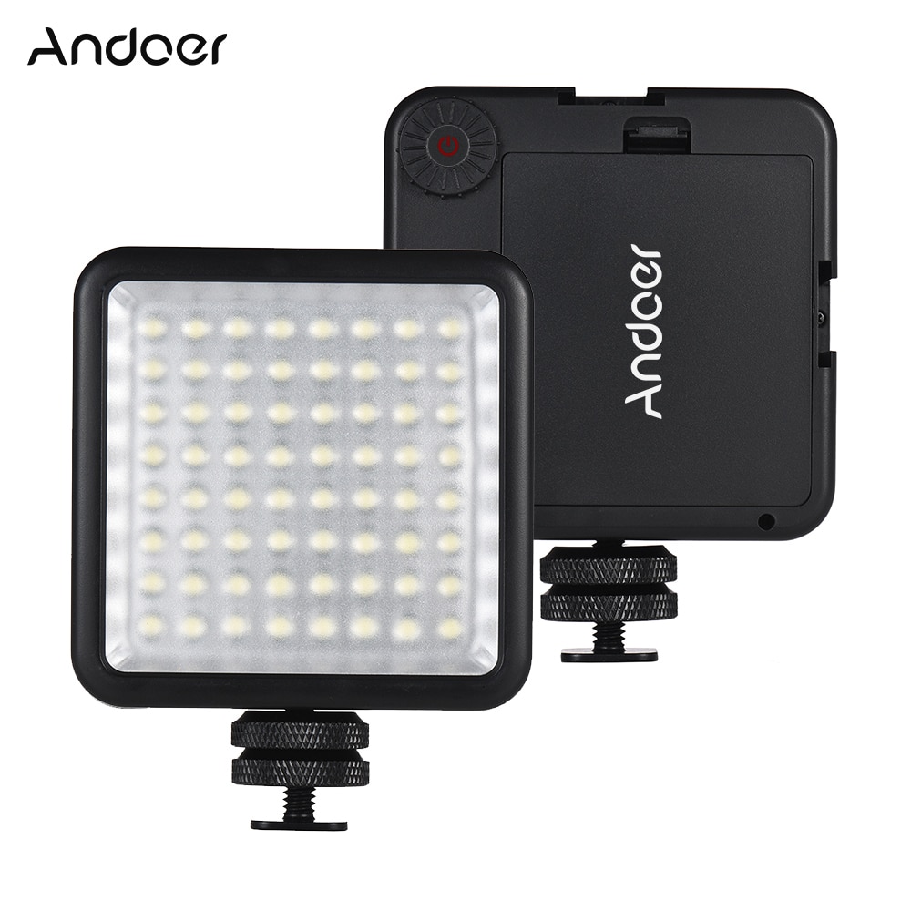 Andoer 64 LED Op Camera Video Light Portable Mini Foto Studio Light voor Canon Nikon Sony Olympus Neewer Godox Licht