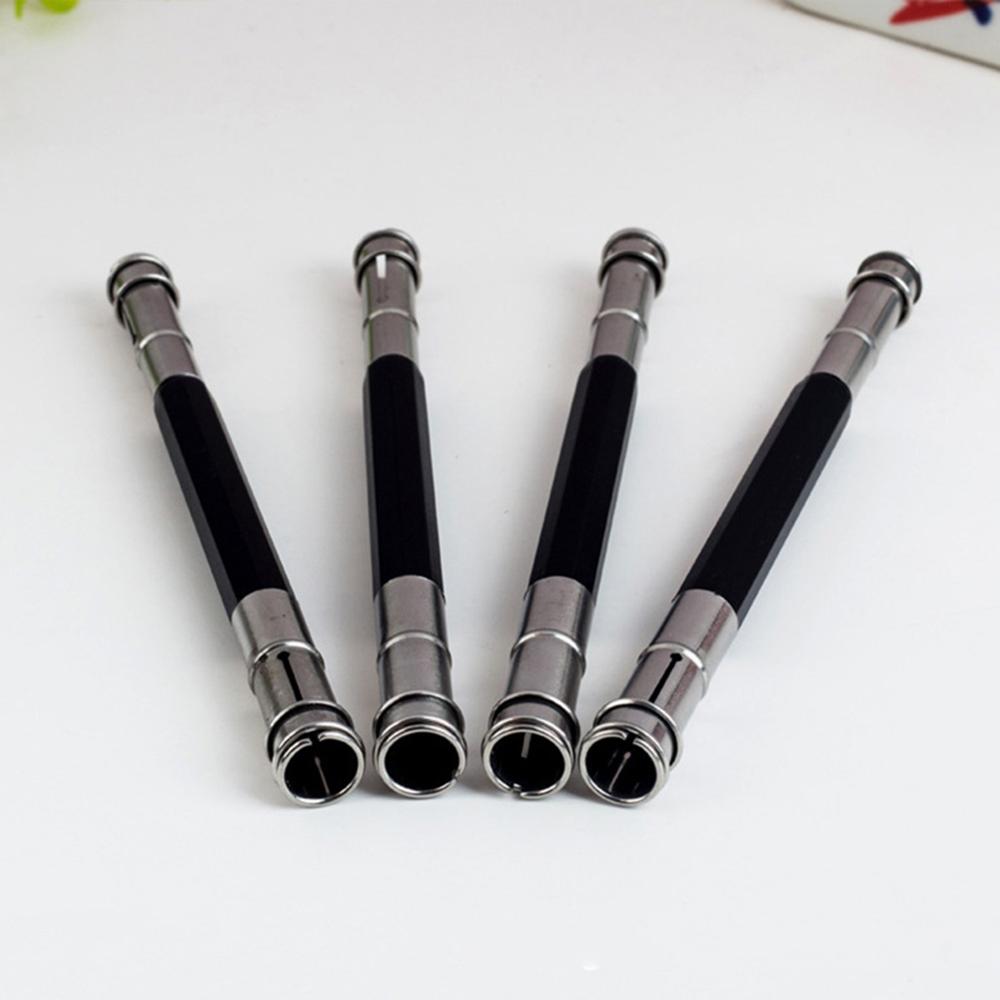Metal Adjustable Dual Heads Pencil Extender Holder School Office Sketch For Writing Art Write Painting Tool T6D4