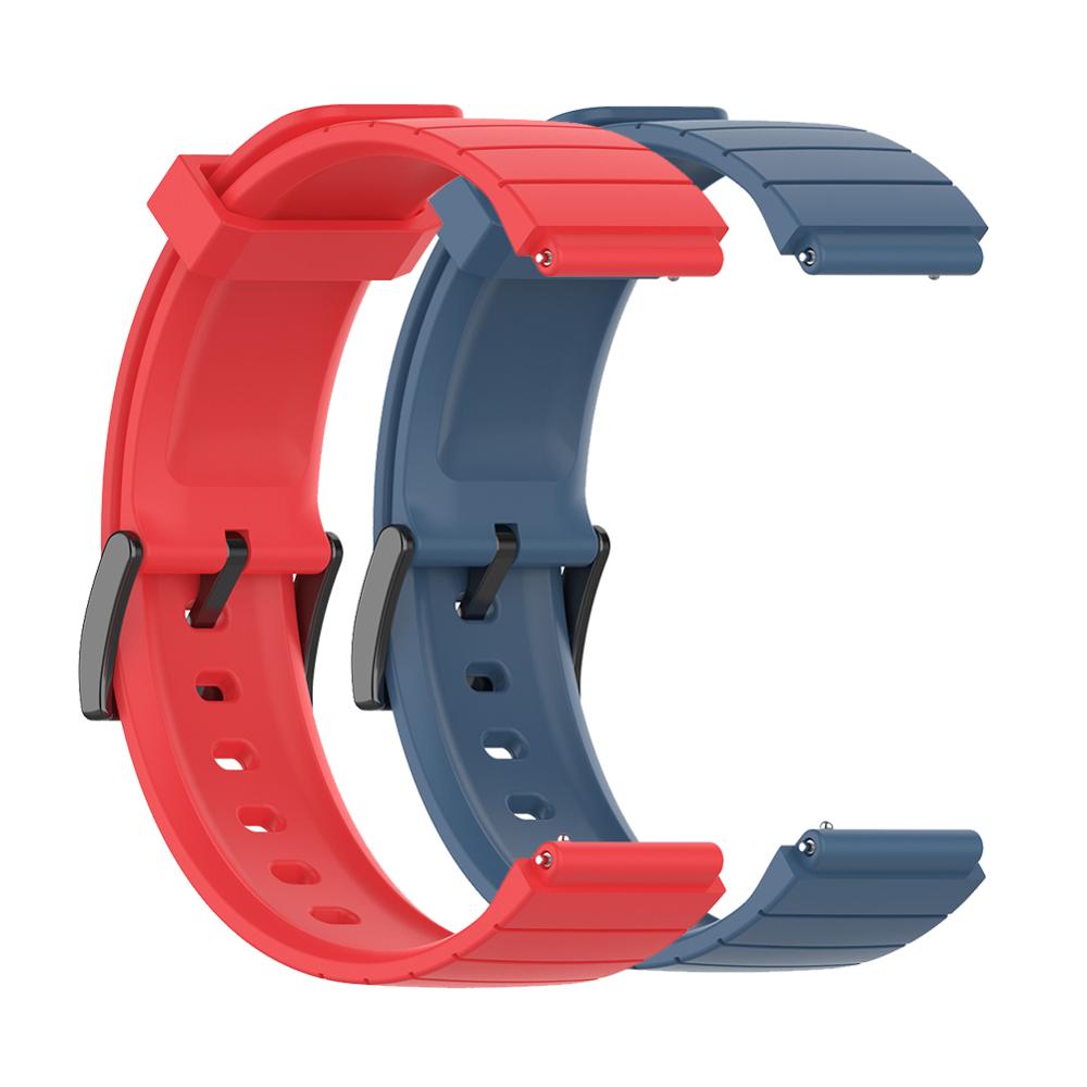 2 stuks 18mm horlogebandjes voor de xiaomi mi smart watch, zachte tpu rubberen horlogeband, vervanging voor de xiaomi mi horlogebandjes, accessoires: Rode rotsgroen