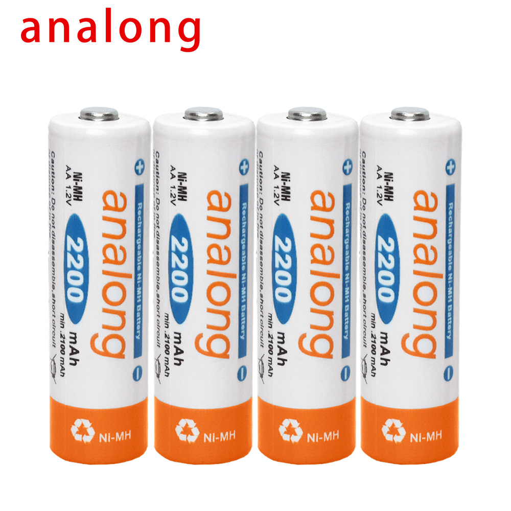 Analong 2A Aa Batterij Oplaadbare 1.2V Aa Batterijen Ni-Mh Vooraf Opgeladen Oplaadbare Batterij Aa Baterias Voor Camera Zaklamp