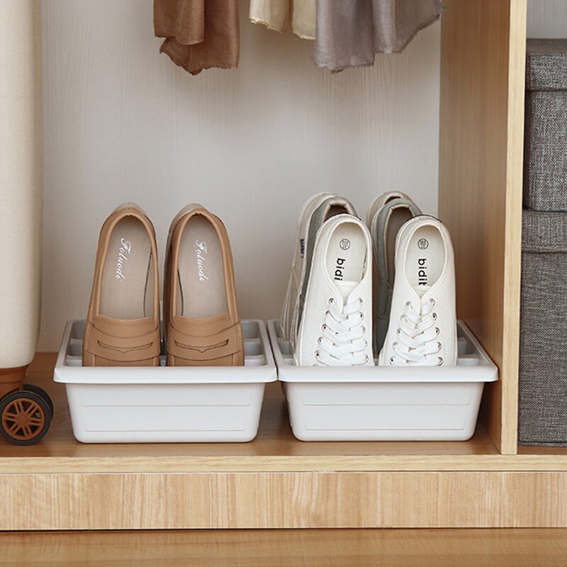 Shoe Storage Artifact Dormitory Shoe Box Household Cabinet Shoe Rack Storage Box Vertical Slippers Rack Space Home Shoes Storage