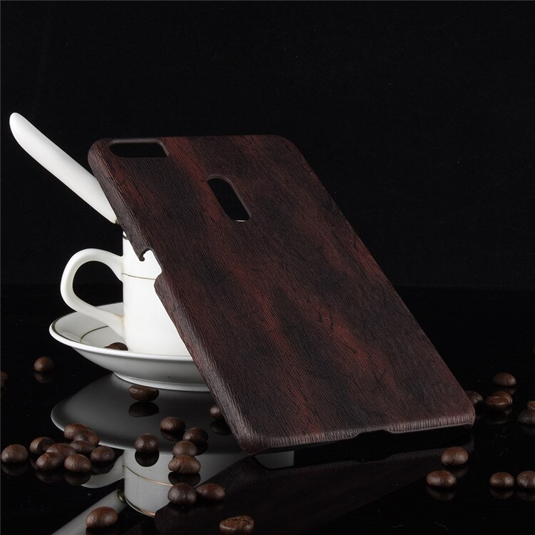 Sumin para Asus Zenfone 3 Ultra ZU680KL Funda de cuero PU de 6,8 pulgadas de grano de madera para Asus ZU680KL Bolsa De Teléfono carcasa cubierta: Dark brown