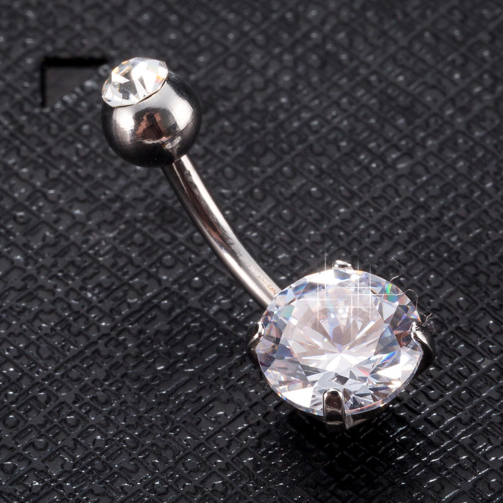 MJARTORIA Sexy Vrouwen Goud Kleur Navel Piercing Navel Lichaam Sieraden Crystal Zircon Steentjes Ronde Body Ring Sieraden