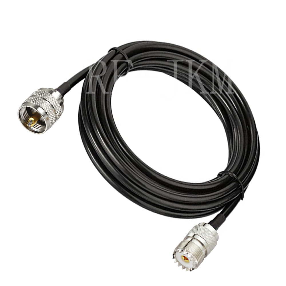 RG58 50-3 Coaxial Cable PL259 UHF male to UHF male SO239 Female connector RF Adapter Coax Ham Radio Cable 50ohm