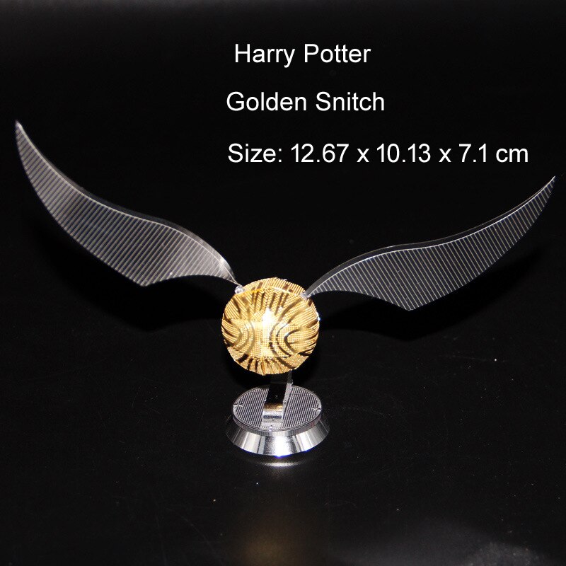 Flying dragon 3D Metal Puzzle cabin train Gold Snitch model KITS Assemble Jigsaw Puzzle Toys For Children: 99-Golden Snitch