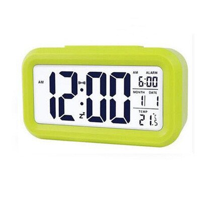 Ledet digitalt vækkeur baggrundslys snooze lydløs kalender desktop elektronisk bcaklight bordure desktop ur