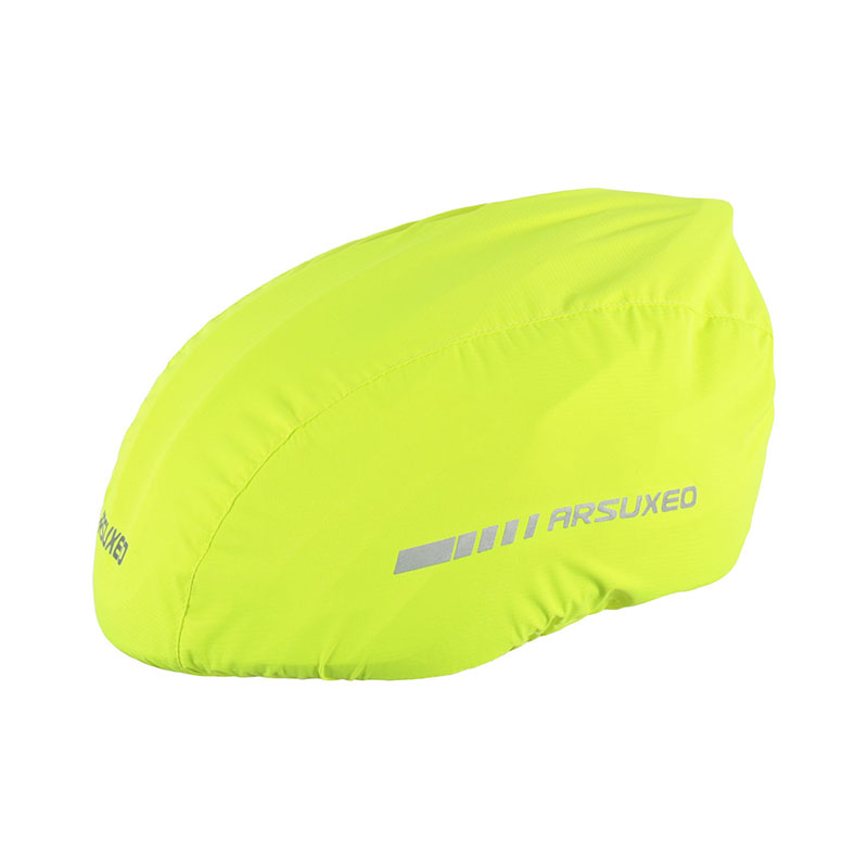 Arsuxeo cykelhjelmbetræk vandtæt støvtæt regnslag landevejscykelhjelm ultralet beskyttelse passer til alle størrelse  pc08: Fluorescerende gul